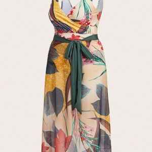 SHEIN one piece suit with sarong